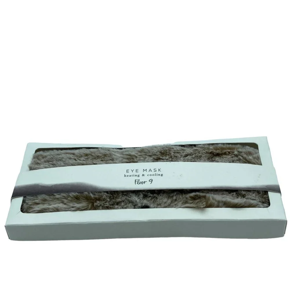 NEW NIB Floor 9 Faux Fur Microwave Freezer Safe Heating Cooling‎ Eye Mask